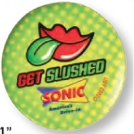 Round Laminated Cello Button (1") with Logo  Round Laminated Cello Button (1") with Logo