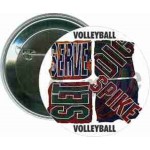 Custom Volleyball - Serve, Dig, Set, Spike - 2 1/4 Inch Round Button