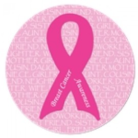 Personalized 1" Stock Celluloid "Breast Cancer Awareness" Button