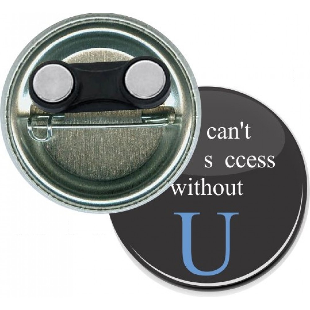 Custom Buttons - 1 3/4 Inch Pin-back Round with Bar Double Magnet with Logo