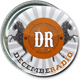 Promotional Music - December Radio - 1 1/2 Inch Round Button  Promotional Music - December Radio - 1 1/2 Inch Round Button