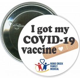 Personalized I got my COVID-19 vaccine, Coronavirus - 2 1/4 Inch Round Button