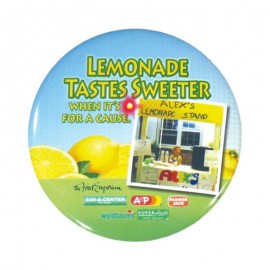 3 1/2" Round 1-Piece Blinkie with Logo  3 1/2" Round 1-Piece Blinkie with Logo