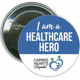 Event - Healthcare Hero, Coronavirus, COVID-19 - 2 1/4 Inch Round Button with Logo  Event - Healthcare Hero, Coronavirus, COVID-19 - 2 1/4 Inch Round Button with Logo