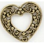 Cut Out Floral Swirl Heart Stock Casting Lapel Pin Branded