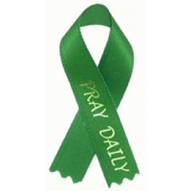 Printed Organ Donor Awareness Ribbon Pin with Tape (3 1/2") Logo Printed