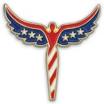 Angel U.S. Flag Pin - Patriotic Lapel Pins Custom Imprinted