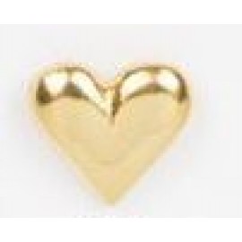 Gold Shaded Heart Stock Casting Lapel Pin Custom Imprinted