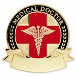 Logo Printed Engravable Medical Doctor Lapel Pin