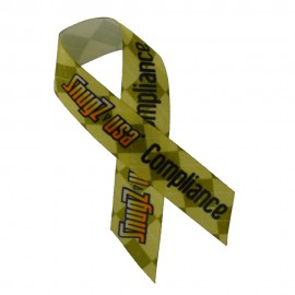 Logo Printed 5/8" Dye-Sublimated Satin Ribbon Pin  Logo Printed 5/8" Dye-Sublimated Satin Ribbon Pin