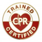 CPR Certified/Trained Lapel Pin Logo Printed