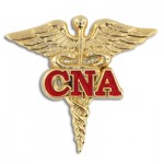 Custom Imprinted CNA Caduceus Lapel Pin