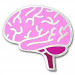 Logo Printed Human Brain Lapel Pin