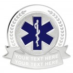 EMS Lapel Pin - Engravable Logo Printed