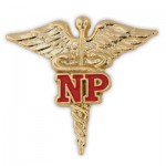 Logo Printed NP Caduceus Lapel Pin