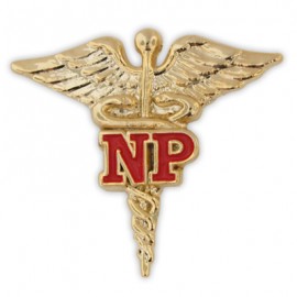 Logo Printed NP Caduceus Lapel Pin  Logo Printed NP Caduceus Lapel Pin