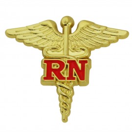 Logo Printed RN Caduceus Lapel Pin