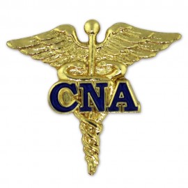 CNA Caduceus Lapel Pin - Blue Branded