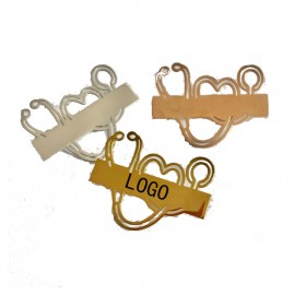 Stainless Steel Stethoscope Brooch Custom Imprinted