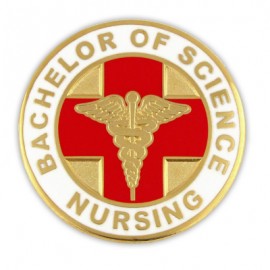 Bachelor of Science Nursing Pin Logo Printed