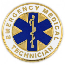 Emergency Medical Technician Pin Logo Printed