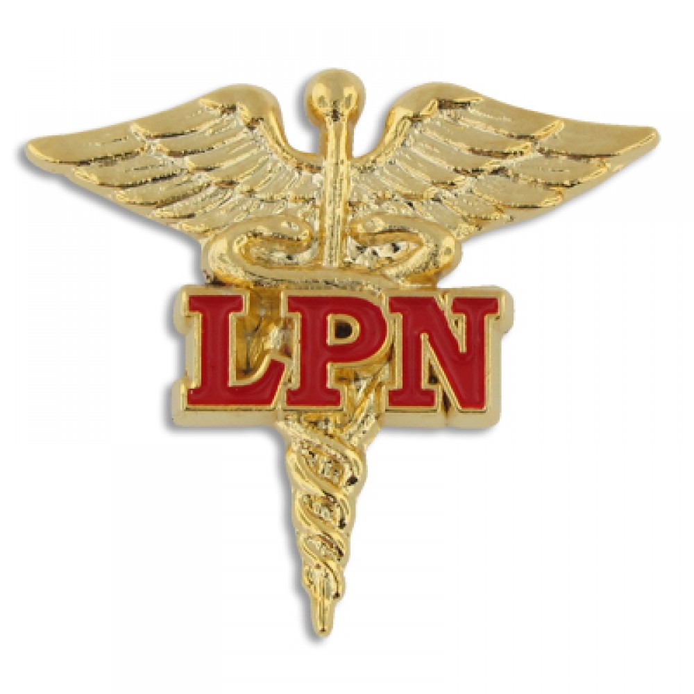 LPN Caduceus Lapel Pin Custom Imprinted