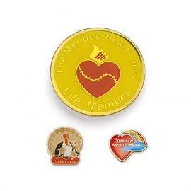 Etched Lapel Pins (1") Branded