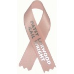 Printed Breast Cancer Awareness Ribbon Pin (3 1/2") Logo Printed