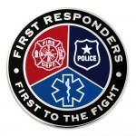 Branded First Responders First To Fight Lapel Pin