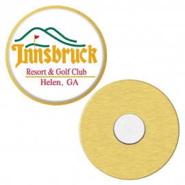 Branded Vibraprint Round Magnetic Lapel Pins (1-1/4")