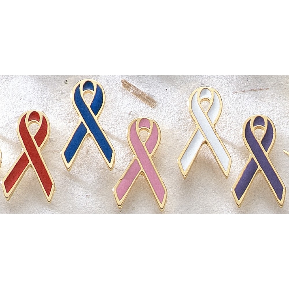 Gold Trimmed Awareness Lapel Pin Logo Printed Gold Trimmed Awareness Lapel Pin Logo Printed