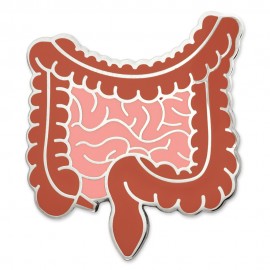 Human Intestines Pin Branded