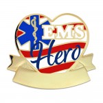 Custom Imprinted Engravable EMS Hero Pin