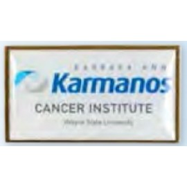 Square Corners Rectangle Printed Stock Lapel Pin (1 1/4"x1 1/8") Custom Imprinted