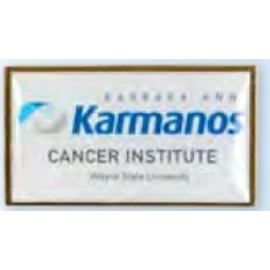 Radius Corners Rectangle Printed Stock Lapel Pin (29/32"x11/32") Custom Imprinted