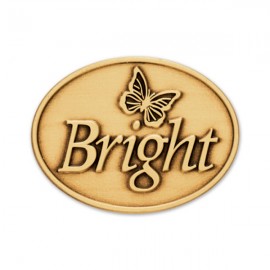 Logo Branded Oval Antique Finish Die Struck Lapel Pin (1 1/4"x7/8")