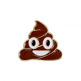 Emoji poop pin with Logo