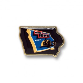 Logo Printed Iowa Printed Stock Lapel Pin  Logo Printed Iowa Printed Stock Lapel Pin