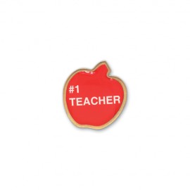 Apple Printed Stock Lapel Pin Custom Imprinted