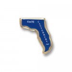 Personalized Florida Printed Stock Lapel Pin