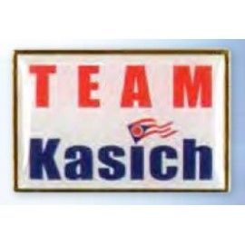 Logo Printed Square Corners Rectangle Printed Stock Lapel Pin (1 1/8"x1")  Logo Printed Square Corners Rectangle Printed Stock Lapel Pin (1 1/8"x1")