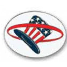 Oval Color Filled Die Struck Lapel Pin (15/16"x11/16") Custom Imprinted  Oval Color Filled Die Struck Lapel Pin (15/16"x11/16") Custom Imprinted