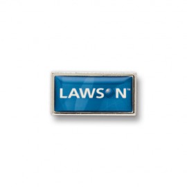 Square Corners Rectangle Printed Stock Lapel Pin (1 3/4"x5/8") Personalized  Square Corners Rectangle Printed Stock Lapel Pin (1 3/4"x5/8") Personalized