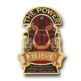 Promotional 1 1/4" Printed Stainless Steel Lapel Pins