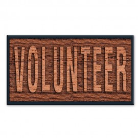 Wood Insert Pins .52" x 1.02" Rectangle with Logo