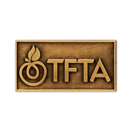 Personalized Rectangle Antique Finish Die Struck Lapel Pin (1/2"x1")  Personalized Rectangle Antique Finish Die Struck Lapel Pin (1/2"x1")