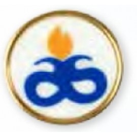 Custom Imprinted Round Printed Stock Lapel Pin (1")  Custom Imprinted Round Printed Stock Lapel Pin (1")