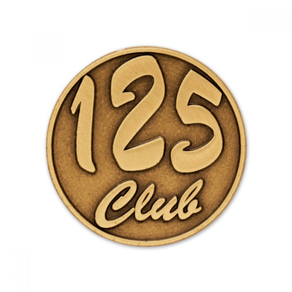 Circle Antique Finish Die Struck Lapel Pin (5/8") with Logo Circle Antique Finish Die Struck Lapel Pin (5/8") with Logo
