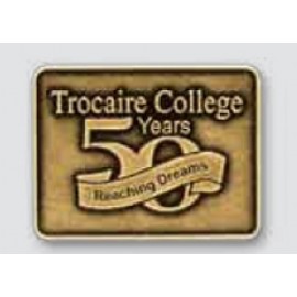 Square Antique Finish Die Struck Lapel Pin (3/4"x3/4") with Logo  Square Antique Finish Die Struck Lapel Pin (3/4"x3/4") with Logo