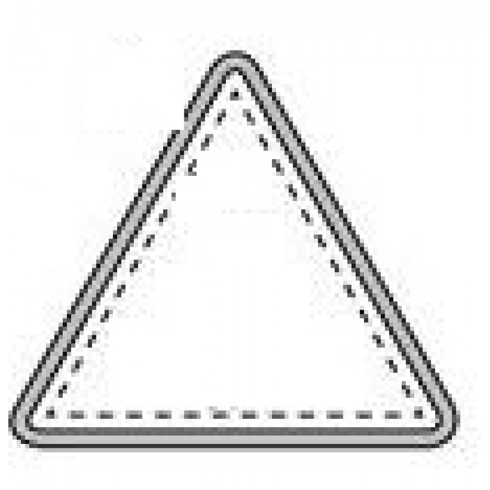 Triangle Printed Stock Lapel Pin (13/16") Logo Printed
